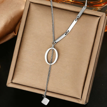 Geometric Initial Letter Necklace