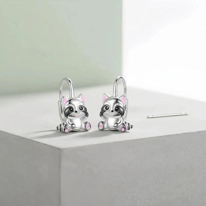 Raccoon Hoop Earrings