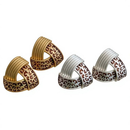 Leopard Triangle Stud Earrings