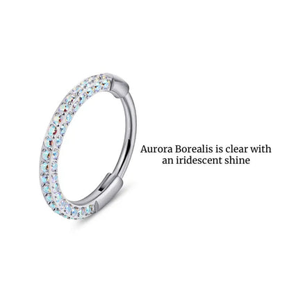 Crystal Pave Hinged Hoop