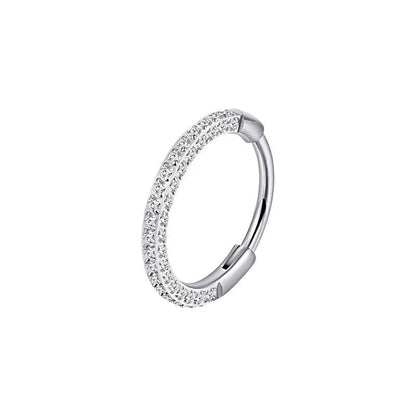Crystal Pave Hinged Hoop