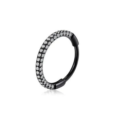 Crystal Pave Hinged Hoop