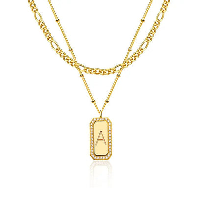 Crystal Initial Necklace