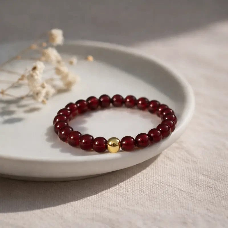 Red Carnelian Bead Ring