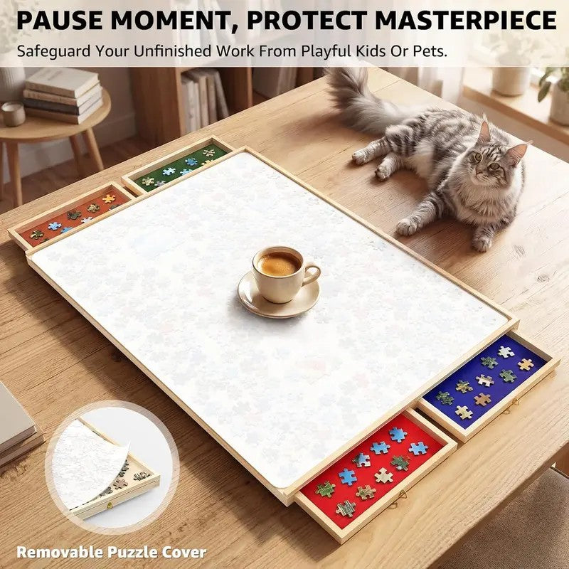 Rotating Floral Puzzle Board
