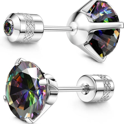 Black Crystal Stud Earrings