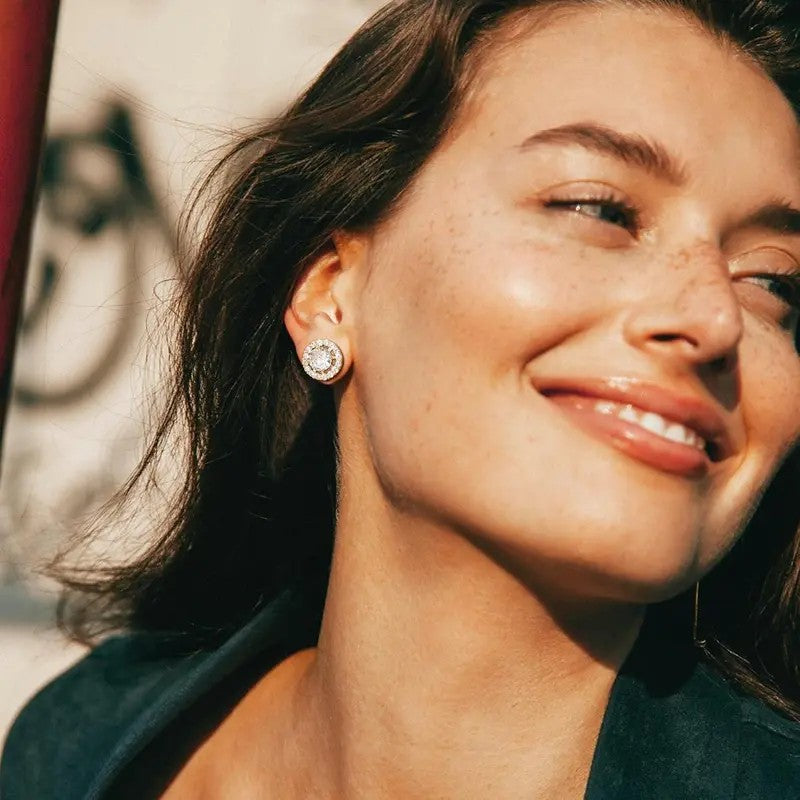 Crystal Shape Stud Earring Set