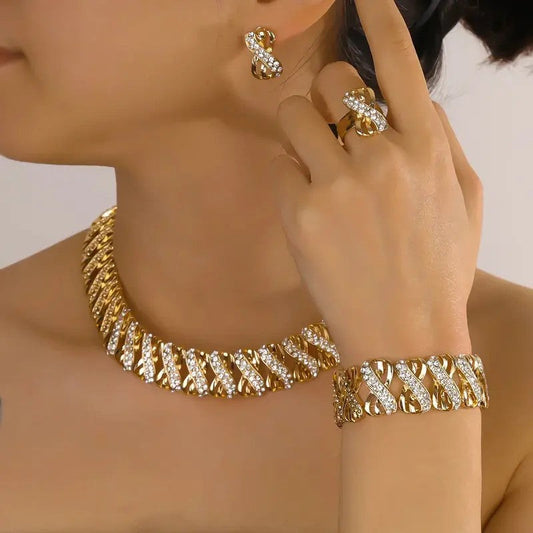 Crystal X-Link Jewelry Set