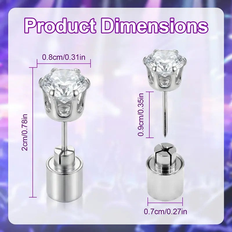 Glowing Crown Stud Earrings