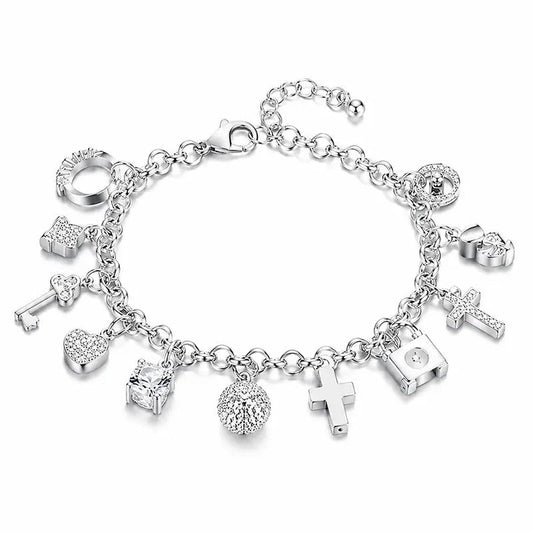 Multi-Charm Symbol Bracelet