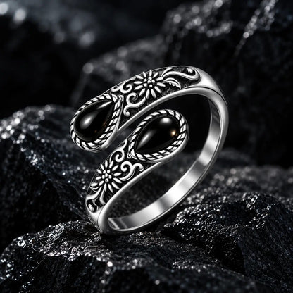Floral Moonstone Ring