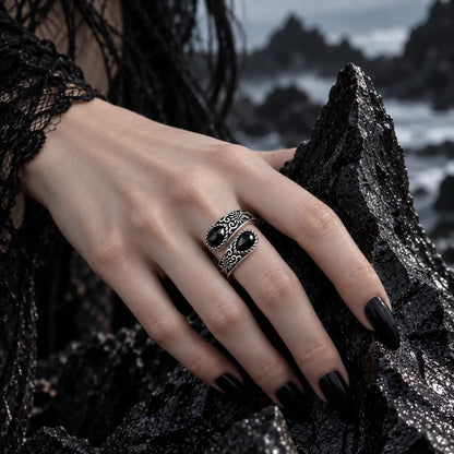 Floral Moonstone Ring
