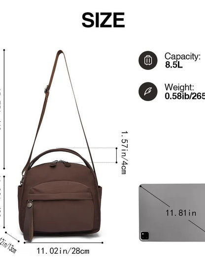 Brown Canvas Satchel Bag