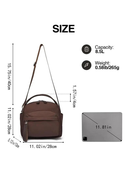 Brown Canvas Satchel Bag