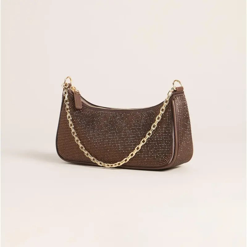 Rhinestone Chain Shoulder Bag