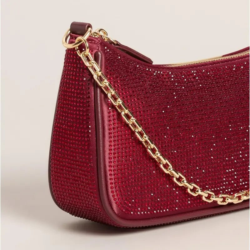 Rhinestone Chain Shoulder Bag