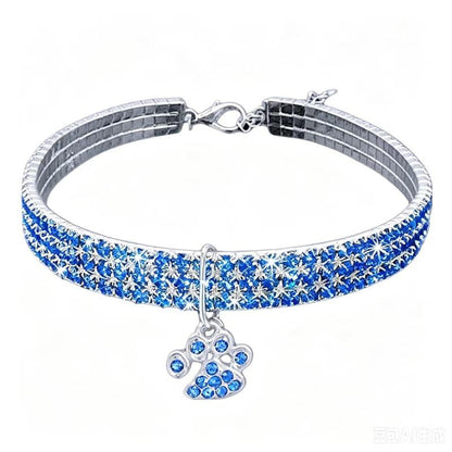 Crystal Paw Charm Bracelet