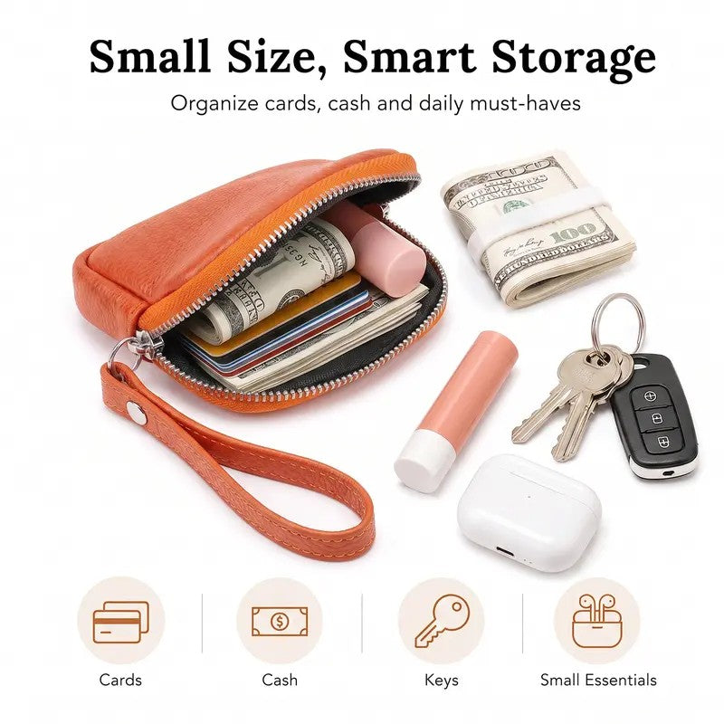Pebbled Zip Wristlet