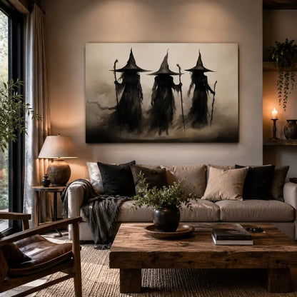 Three Witches Canvas Wall Art