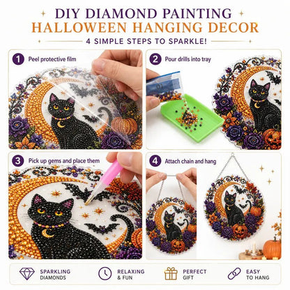 Black Cat Diamond Art Ornament