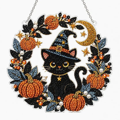 Black Cat Diamond Art Ornament