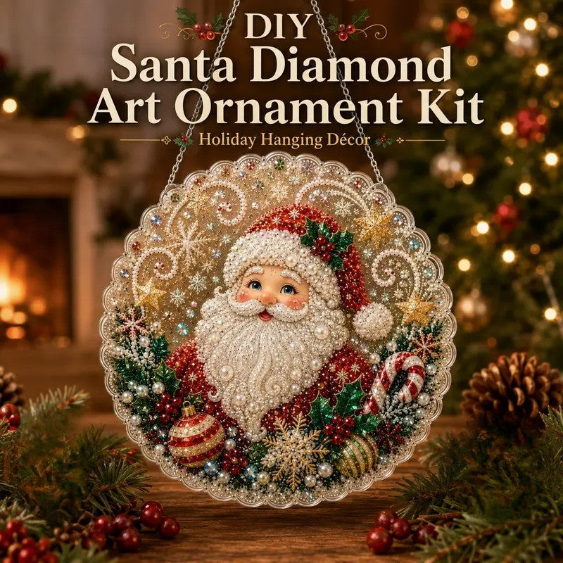 Santa Diamond Art Ornament