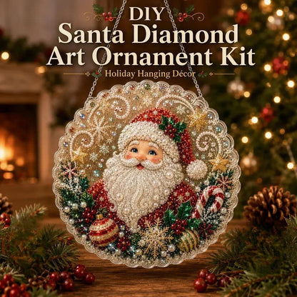 Santa Diamond Art Ornament