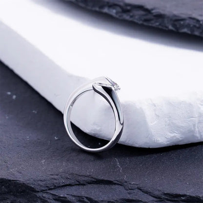 Pear Crystal Bypass Ring