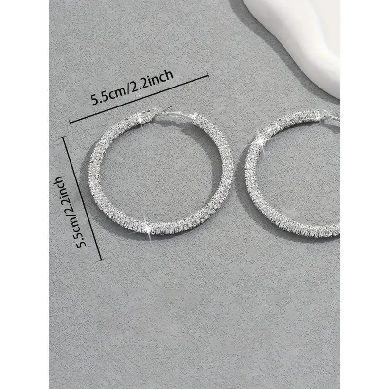 Full Crystal Circle Hoop Earrings