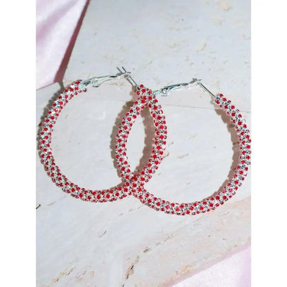 Full Crystal Circle Hoop Earrings