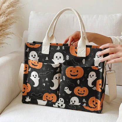 Ghost & Pumpkin Tote Bag