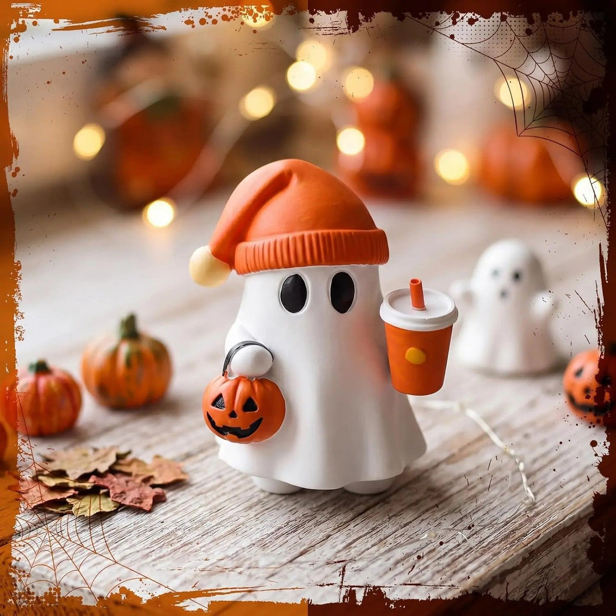 Ghost & Pumpkin Figurine