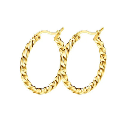 Twisted Rope Hoop Earrings