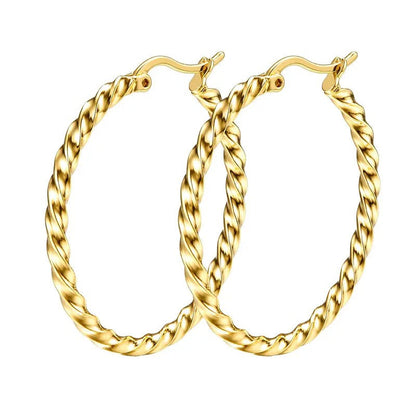 Twisted Rope Hoop Earrings