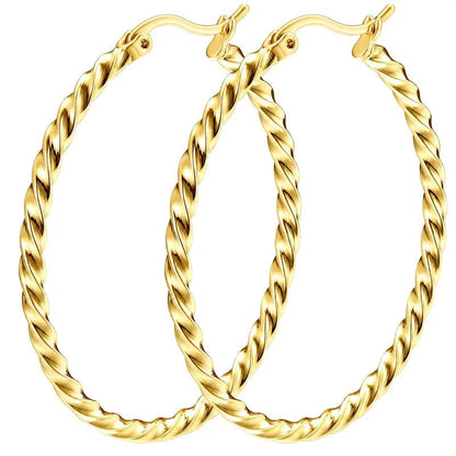 Twisted Rope Hoop Earrings