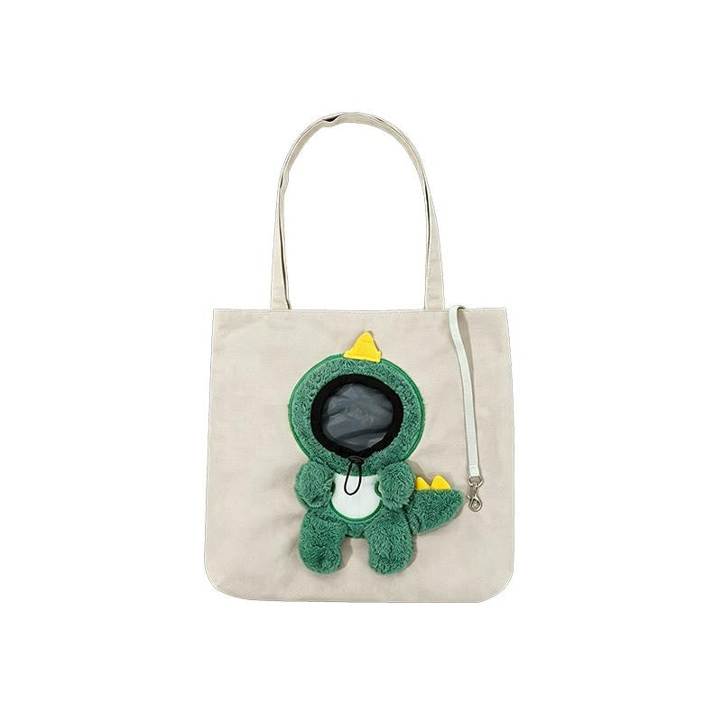 Plush Dinosaur Pet Tote Bag
