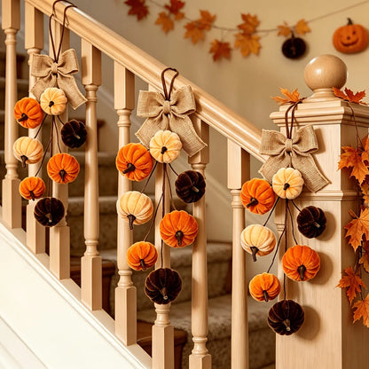 2pc Rustic Pumpkin Wall Hanging
