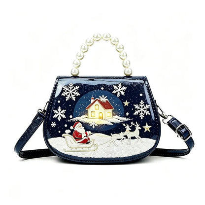 Plaid Snowman Crossbody Bag