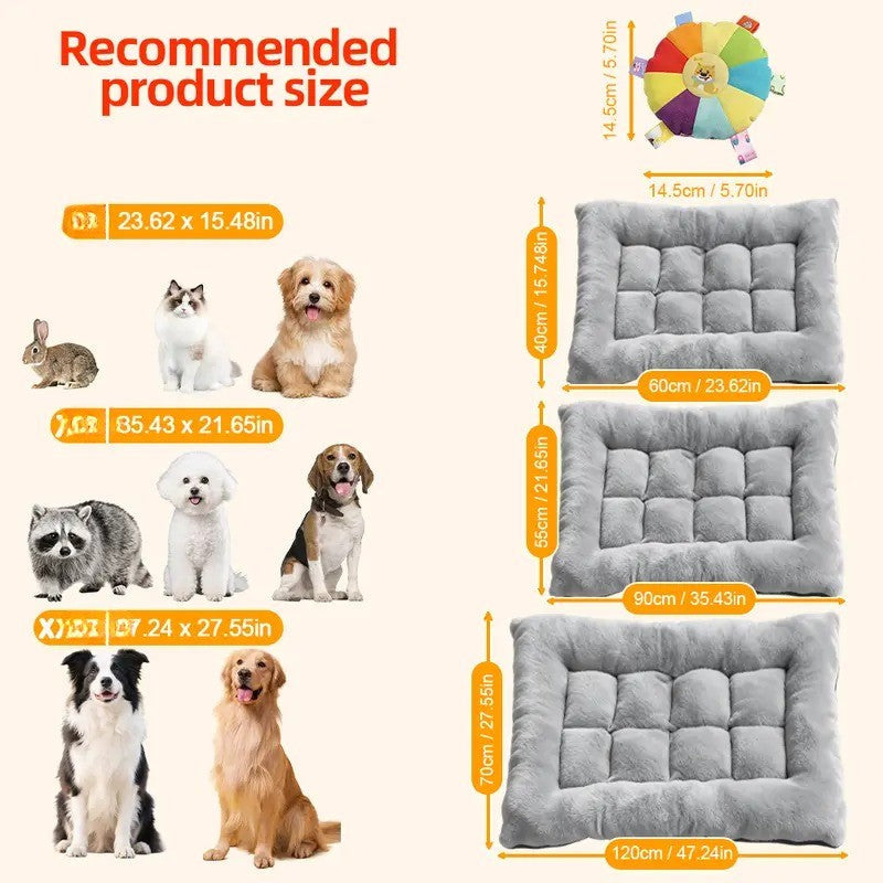 Plush Square Pet Bed