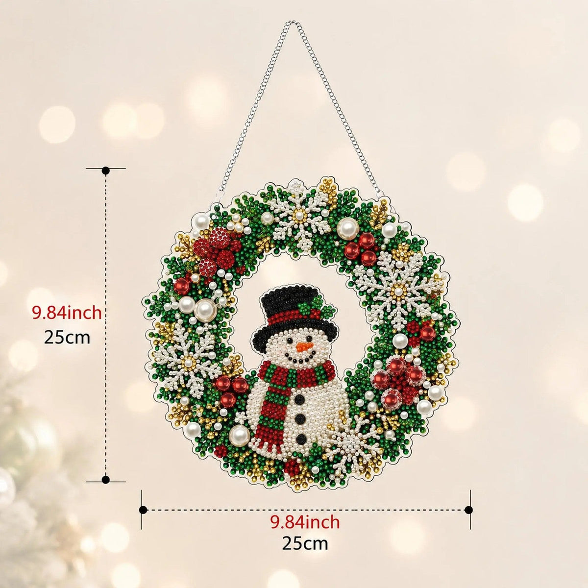 Snowman Christmas Diamond Art Ornament