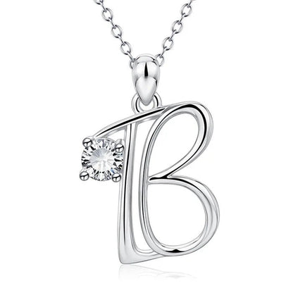 Crystal Initial Letter Necklace