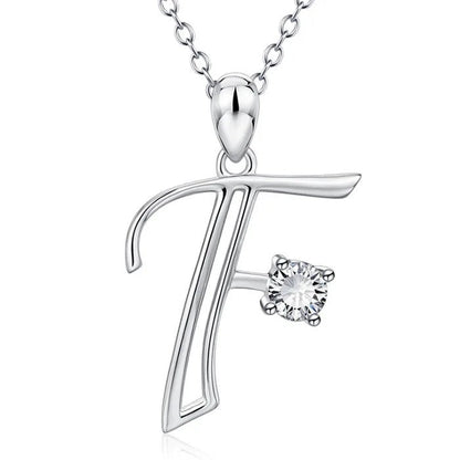Crystal Initial Letter Necklace
