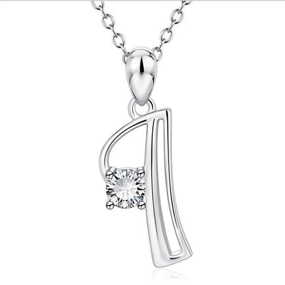 Crystal Initial Letter Necklace