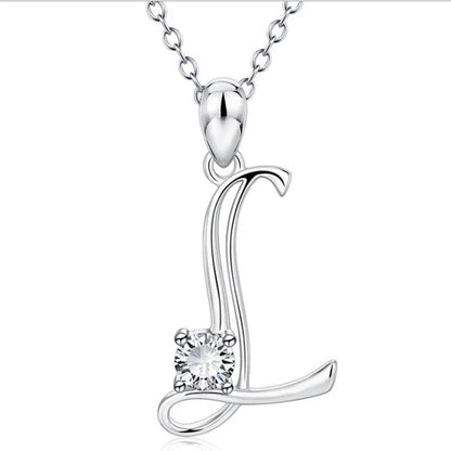 Crystal Initial Letter Necklace