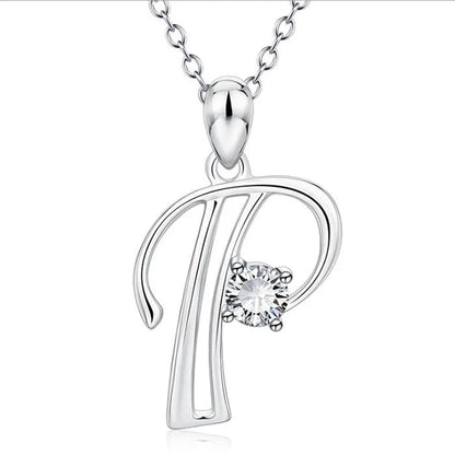 Crystal Initial Letter Necklace