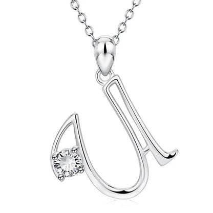 Crystal Initial Letter Necklace