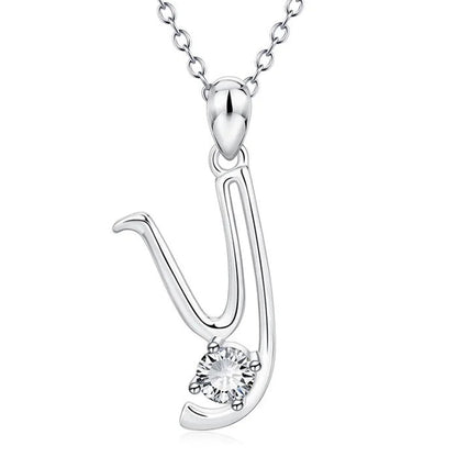 Crystal Initial Letter Necklace