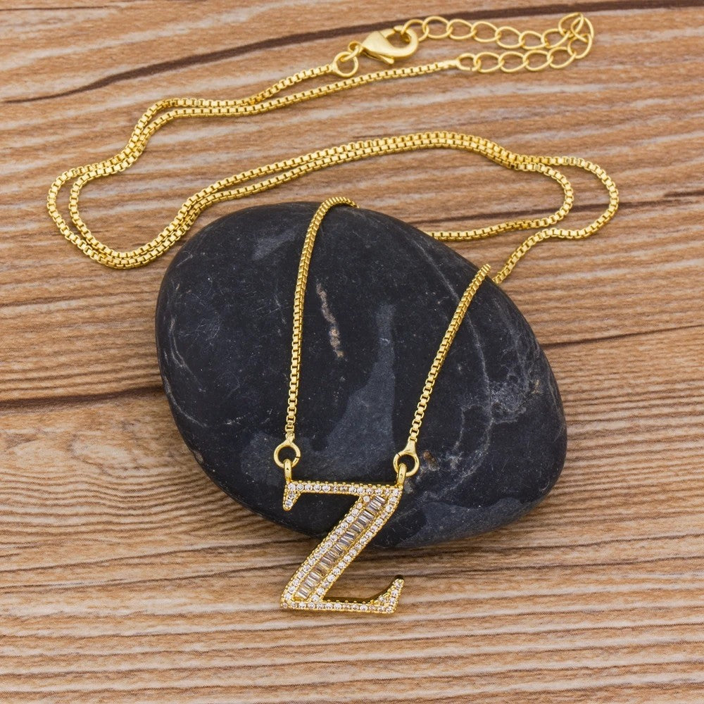 Crystal Letter R Necklace