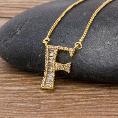 Crystal Letter R Necklace