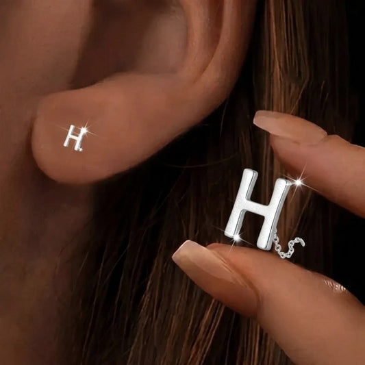 Initial Letter Drop Earring